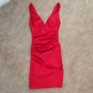 Red cache dress